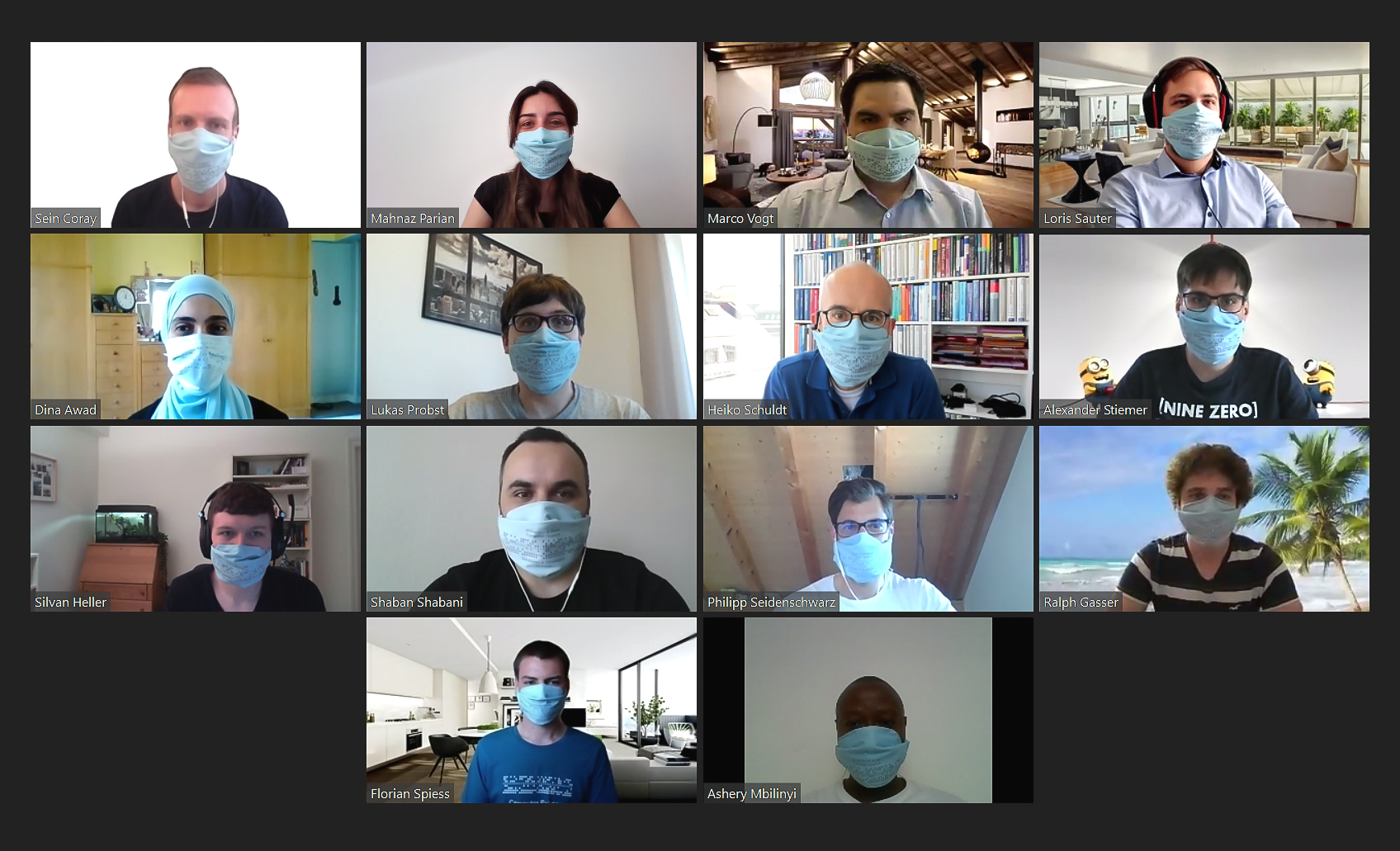 Team Photo 2020 during the Corona Crisis